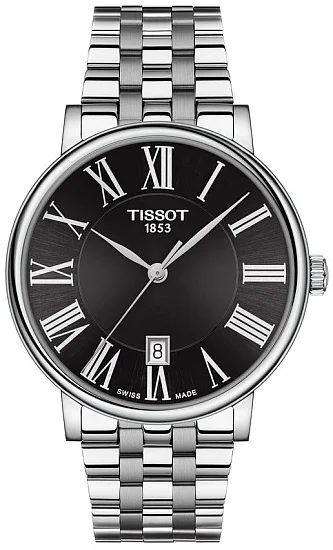 Tissot Carson Quartz Steel Bracelet Black Dial T1224101105300