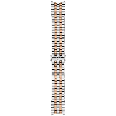 Tissot Carson Quartz Steel Bracelet Silver Dial Rose Gold PVD T122.410.22.033.00