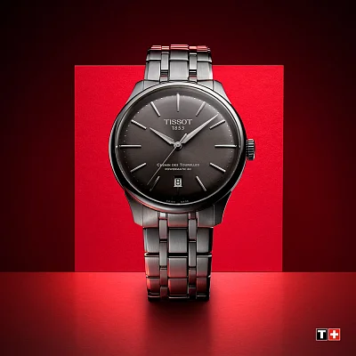 Tissot Chemin des Tourelles Automatic 39mm Anthracite Dial Steel Bracelet T139.807.11.061.00