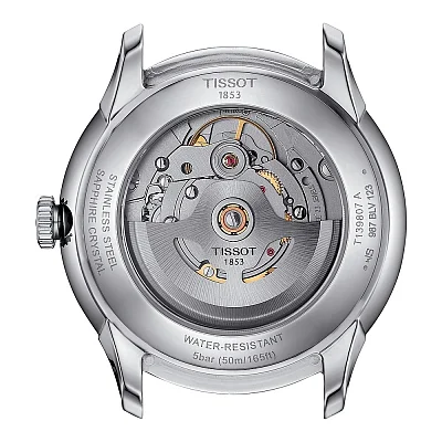 Tissot Chemin des Tourelles Automatic 39mm Dark Blue Dial Leather Strap T139.807.16.041.00