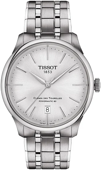 Tissot Chemin des Tourelles Automatic 39mm Silver Dial Steel Bracelet T1398071103100