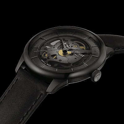 Tissot Chemin des Tourelles Automatic 39mm Skeleton Full Black T139.836.36.441.00