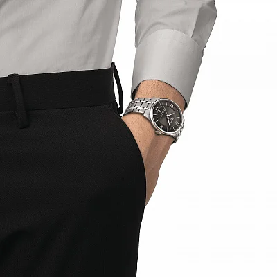 Tissot Chemin des Tourelles Automatic 42mm Anthracite Dial Steel Bracelet T139.407.11.068.00