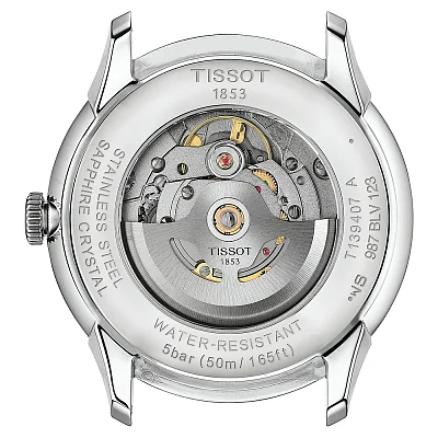 Tissot Chemin des Tourelles Automatic 42mm Champagne Dial Leather Strap T139.407.16.261.00