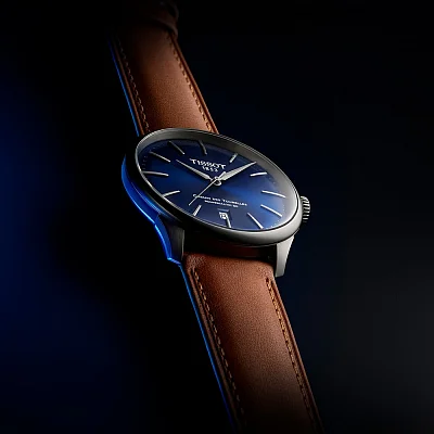 Tissot Chemin des Tourelles Automatic 42mm Dark Blue Dial Leather Strap T139.407.16.041.00