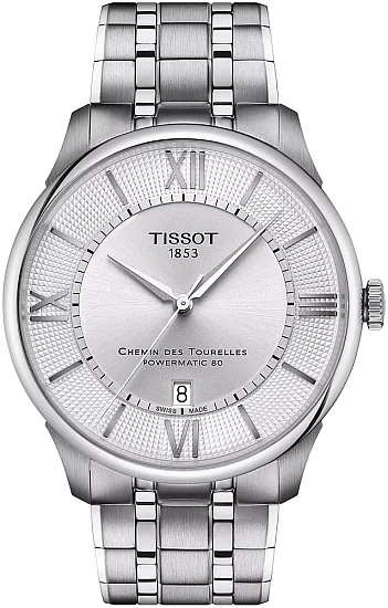 Tissot Chemin des Tourelles Automatic 42mm Silver Dial Steel Bracelet T1394071103800