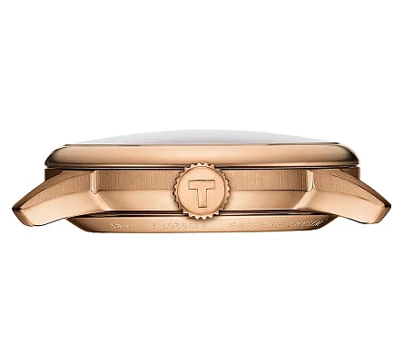 Tissot Chemin des Tourelles Lady Automatic Silver Dial Leather Strap Rose Gold PVD T139.207.36.031.00