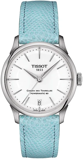 Tissot Chemin des Tourelles Lady Automatic White Dial Leather Strap T1392071601100