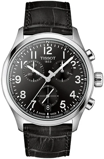 Tissot Chrono L Black Leather Strap Black Dial T1164171605200