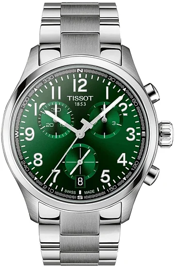 Tissot Chrono L Green Dial Steel Bracelet T1164171109200