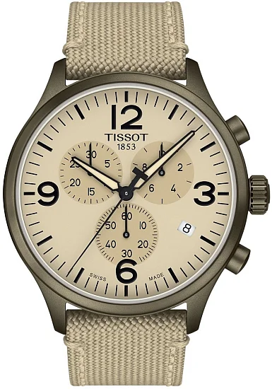 Tissot Chrono XL Beige Strap Beige Dial T1166173726701