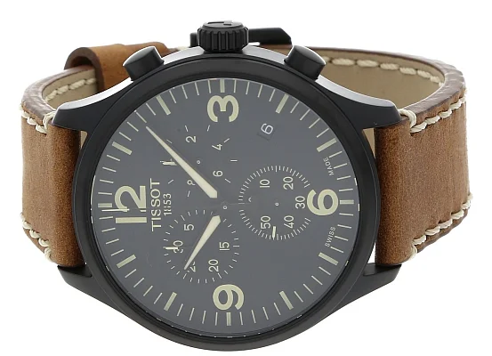 Tissot Chrono XL Black PVD Brown Leather Black Dial T116.617.36.057.00