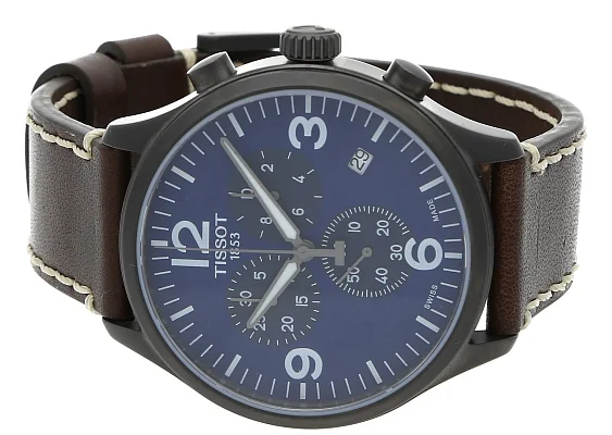 Tissot Chrono XL Brown Leather Blue Dial T116.617.36.047.00
