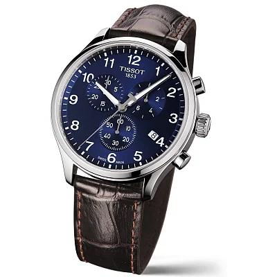 Tissot Chrono XL Classic Brown Strap Blue Dial T116.617.16.047.00