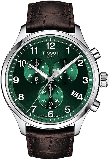 Tissot Chrono XL Classic Brown Strap Green Dial T1166171609200