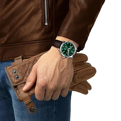 Tissot Chrono XL Classic Brown Strap Green Dial T116.617.16.092.00