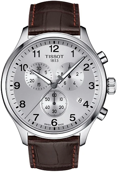 Tissot Chrono XL Classic Brown Strap Silver Dial T1166171603700