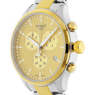 Tissot Chrono XL Classic Steel Bracelet Champagne Dial Yellow Gold PVD T116.617.22.021.00