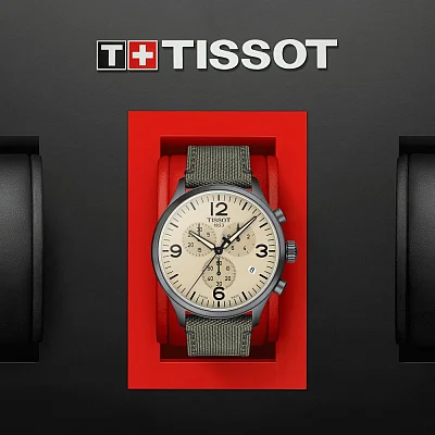 Tissot Chrono XL Green Strap Beige Dial T116.617.37.267.00