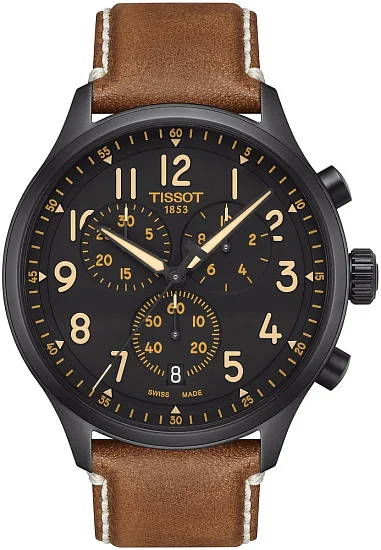 Tissot Chrono XL Pilot Black Strap Black Dial Black PVD T1166173605203
