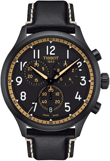 Tissot Chrono XL Pilot Black Strap Black Dial Black PVD T1166173605202