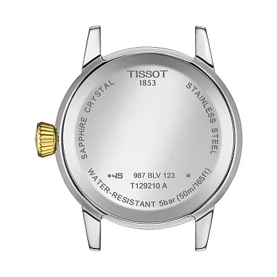 Tissot Classic Dream Lady Silver Dial Yellow Gold PVD T129.210.22.031.00