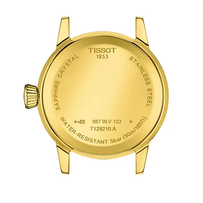 Tissot Classic Dream Lady Champagne Dial Yellow Gold PVD T129.210.33.263.00