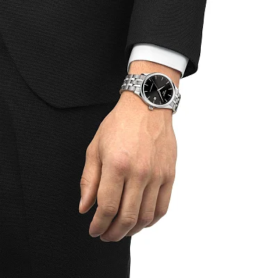 Tissot Classic Dream Powermatic 80 Black Dial Steel Bracelet T158.407.11.051.00