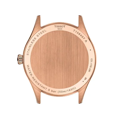 Tissot Classic Dream Powermatic 80 Rose Gold PVD Brown Leather Strap T158.407.36.031.00