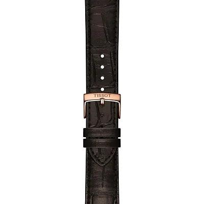 Tissot Classic Dream Powermatic 80 Rose Gold PVD Brown Leather Strap T158.407.36.031.00