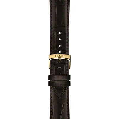 Tissot Classic Dream Powermatic 80 Yellow Gold PVD Brown Leather Strap T158.407.36.261.00