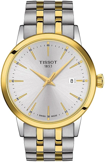 Tissot Classic Dream Silver Dial Yellow Gold PVD T1294102203100