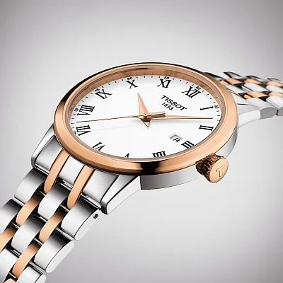 Tissot Classic Dream White Dial Rose Gold PVD T129.410.22.013.00