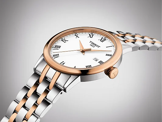 Tissot Classic Dream White Dial Rose Gold PVD T129.410.22.013.00