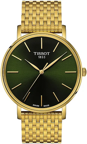 Tissot Everytime Gent 40 Green Dial Yellow Gold T1434103309100