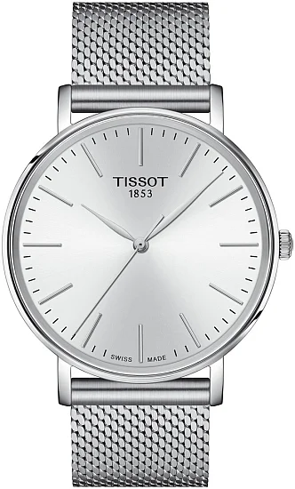 Tissot Everytime Gent 40 Silver Dial Mesh T1434101101100