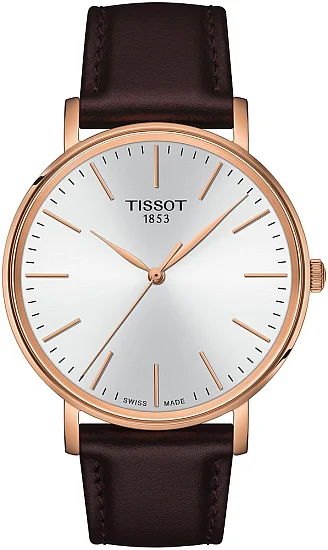 Tissot Everytime Gent 40 Silver Dial Rose Gold PVD T1434103601100