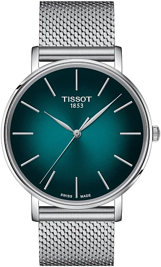 Tissot Everytime Gent 40 Turquoise Dial Mesh T1434101109100