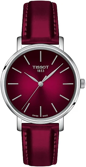 Tissot Everytime Lady 34 Burgundy Dial T1432101733100