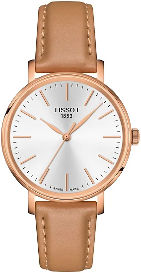 Tissot Everytime Lady 34 Silver Dial Rose Gold PVD T1432103601100