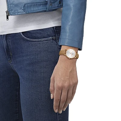 Tissot Everytime Lady 34 Silver Dial Rose Gold PVD T143.210.36.011.00
