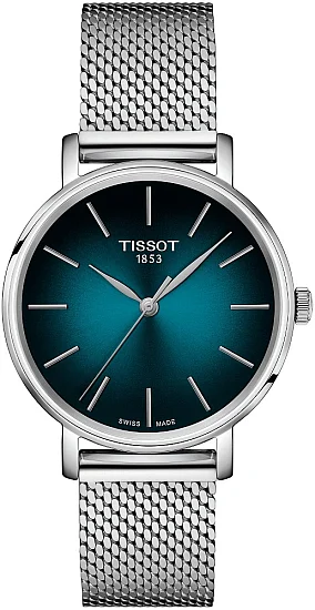 Tissot Everytime Lady 34 Turquoise Dial Mesh T1432101109100