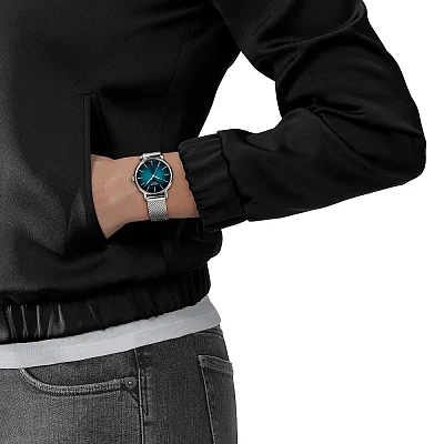 Tissot Everytime Lady 34 Turquoise Dial Mesh T143.210.11.091.00