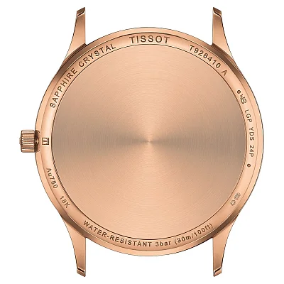 Tissot Excellence Rose Gold Black Leather Beige Dial T926.410.76.261.01