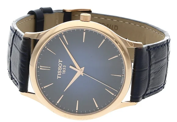 Tissot Excellence Rose Gold Blue Leather Blue Dial T926.410.76.041.00