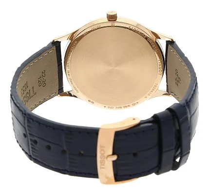 Tissot Excellence Rose Gold Blue Leather Blue Dial T926.410.76.041.00