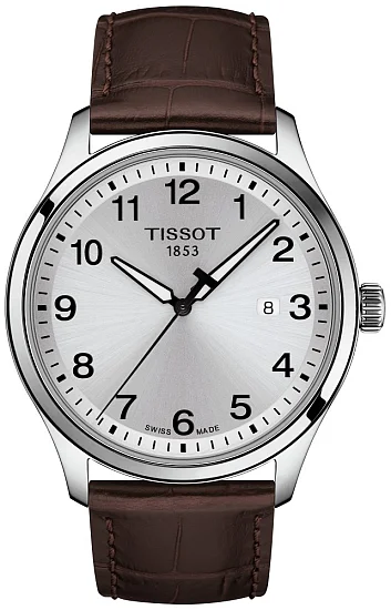 Tissot XL Quartz Brown Leather Silver Dial T1164101603700