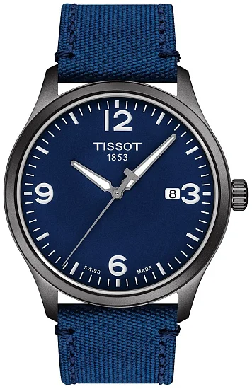 Tissot XL Quartz Grey PVD Blue Strap Blue Dial T1164103704700