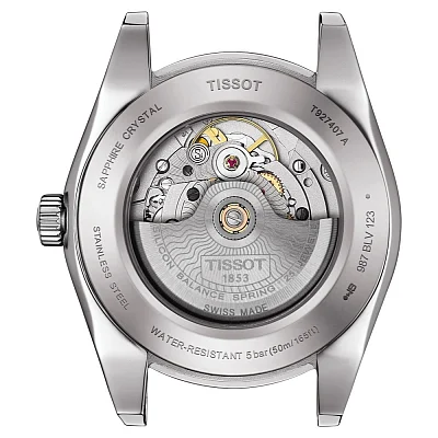 Tissot Gentleman Brown Dial Powermatic 80 18k Gold Bezel T927.407.46.291.01