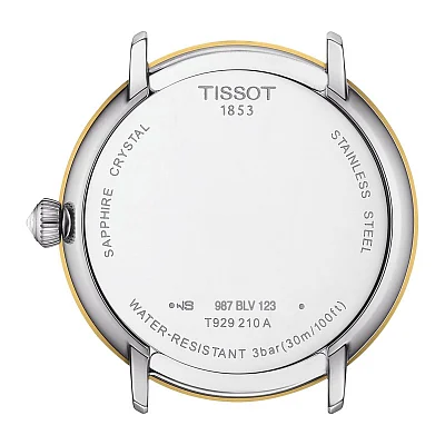 Tissot Glendora Lady Anthracite Dial Diamonds 18k Gold Bezel T929.210.46.066.00